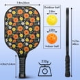 thumbnail image 4 of Pickleball Paddles Set,Pioneer Flower Floral Print Pattern Fiberglass Surface Pickleball Racket Set with 2 Indoor Outdoor Pickleball Balls and Pickleball Bag,Pickle-ball Equipment, 4 of 6