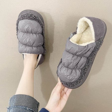 

Gubotare Sneaker Slippers Slippers For Women and Men Water Proof Happy Slippers With Smile Keep warm Couples Slides Home Slippers Gray 8