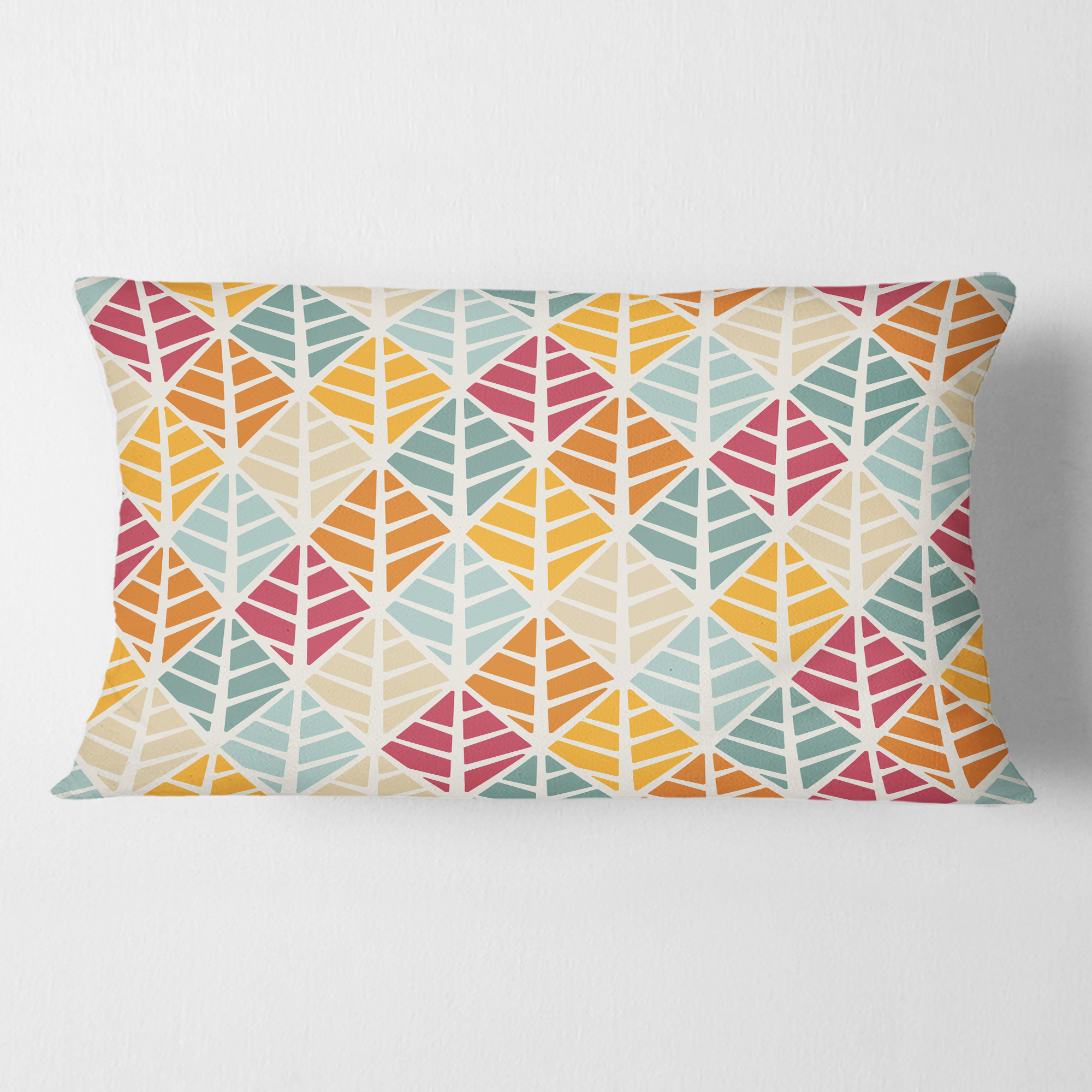 Designart Diamond Retro X' Mid-Century Modern Throw Pillow - 12x20