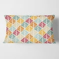 thumbnail image 2 of Designart Diamond Retro X' Mid-Century Modern Throw Pillow - 12x20, 2 of 2