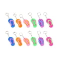 thumbnail image 1 of 12pcs Flip-Flops Shaped Keychain Pendants Handbag Key Ring Hanging Decors, 1 of 8