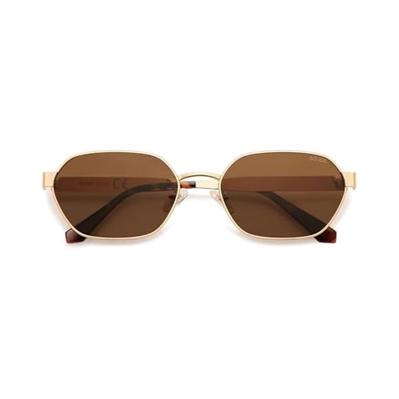 LYH Trendy Polarized Hexagon Sunglasses for Women Men, UV400 Retro Rectangle Shades SJ1238