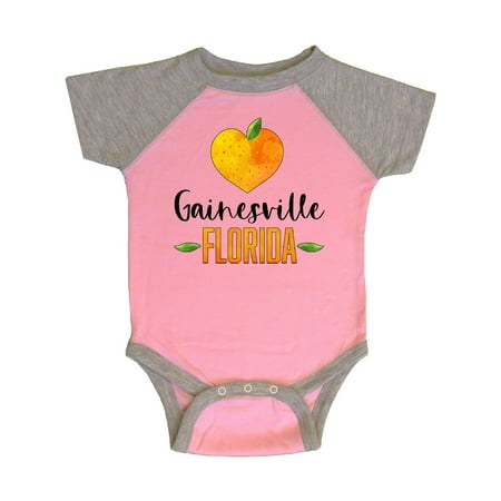 

Inktastic Gainesville Florida Orange in Heart Gift Baby Boy or Baby Girl Bodysuit