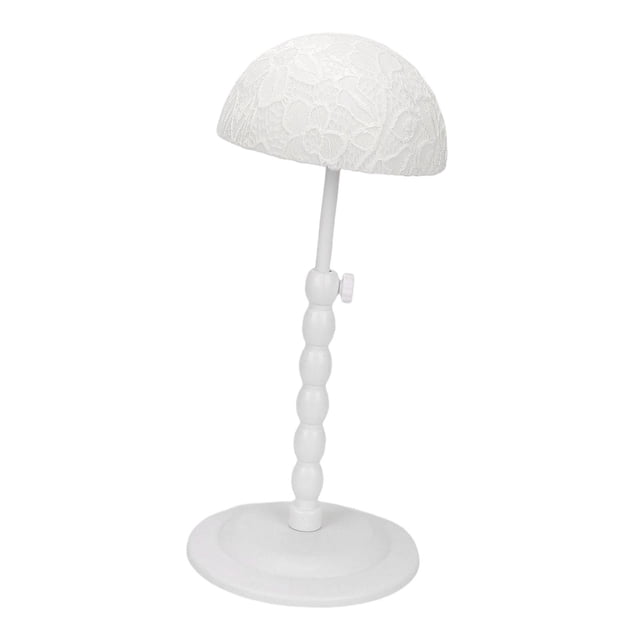 Soporte para Cabeza de Peluca, Expositor de Sombreros, Antideslizante, Resistente, Altura Ajustable, para Peinado, Bricolaje Y Formación en Peluquería Blanco