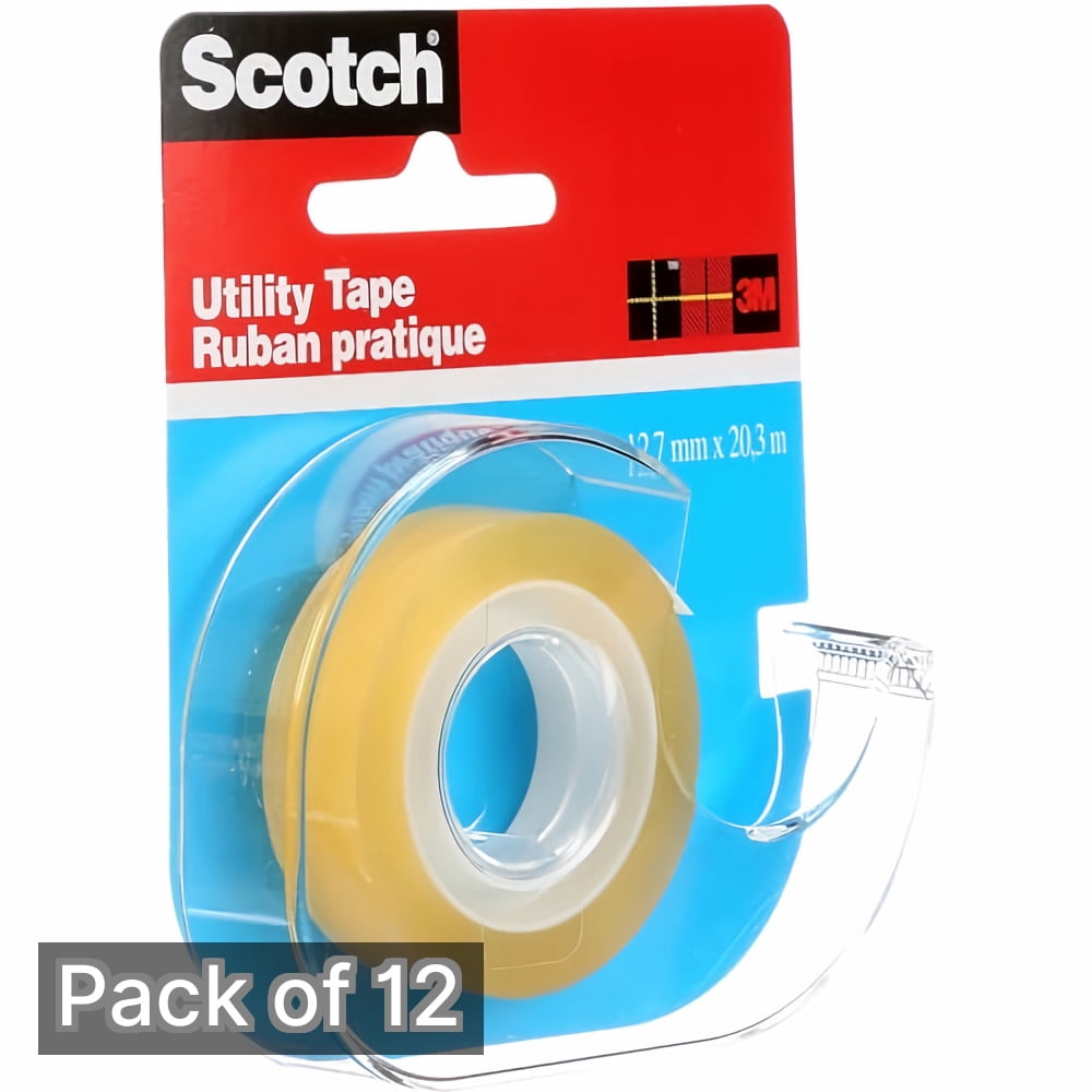Scotch Utility Tape, 1/2-Inch (Pack of 12)