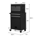 thumbnail image 2 of Gymax 2 in 1 Rolling Cabinet Storage Chest Box Garage Toolbox Organizer w/ 6 Drawers, 2 of 10