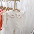 thumbnail image 7 of Coerni Toddler Girls Button Down Shirt Long Sleeve Collared Neck Summer Top Baby Casual Blouse Embroidered Fashion Clothes, 7 of 7