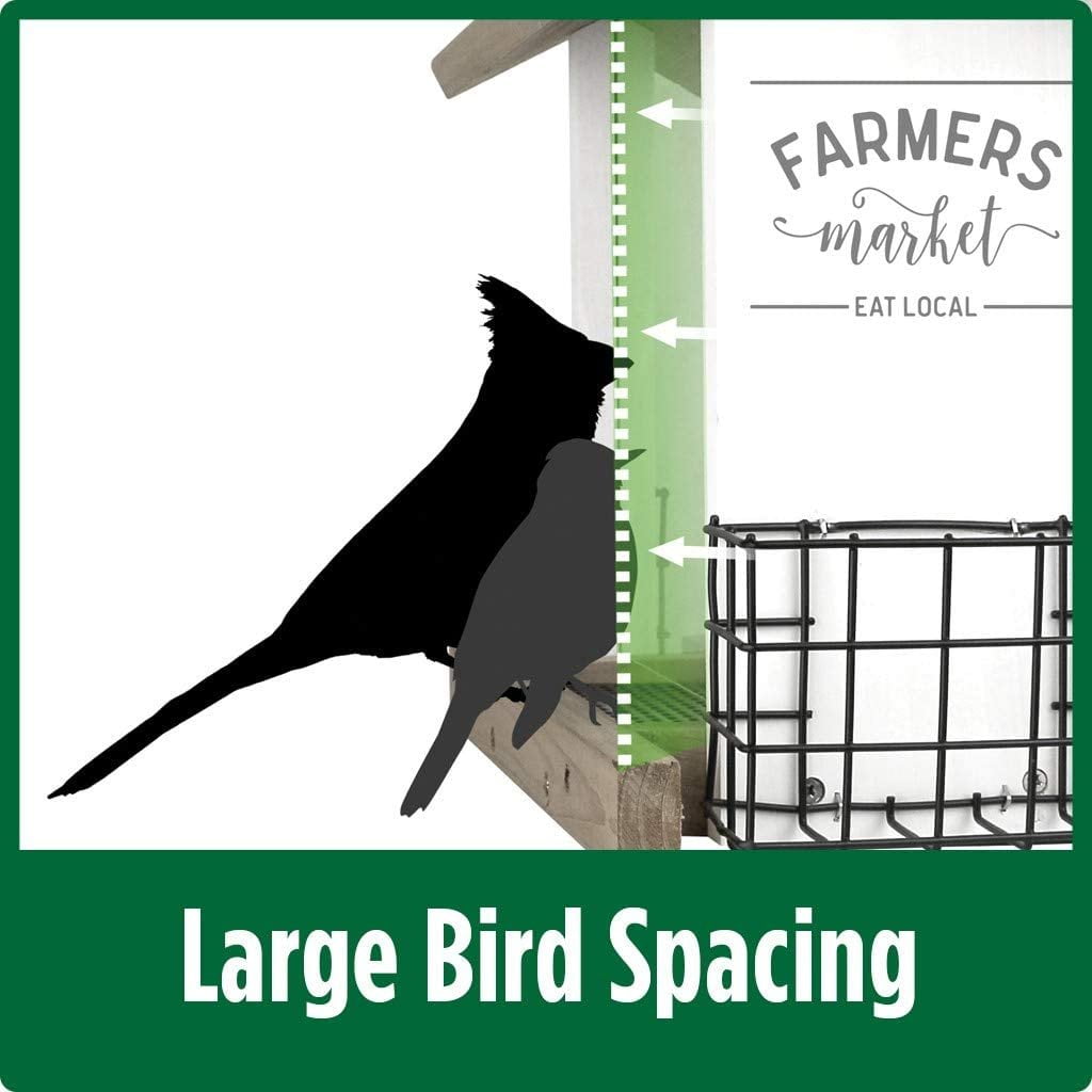Wild Wings WWLF2-DECO Farmhouse Hopper Bird Feeder, White