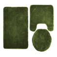 thumbnail image 5 of Mary 3 Piece Bathroom Rug Set, Luxury Soft Plush Shaggy Thick Fluffy Microfiber Bath Mat, Countour Rug, Toilet Seat Lid Cover, Non-slip Rubber Back, Floor Mats Water Absorbent, Sage, 5 of 5