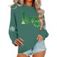 thumbnail image 4 of Mujeres de Manga Larga Tops Casual Navidad Impresión Sudadera Cuello Redondo Suéter con Capucha Festivo Vacaciones Invierno Acogedor, 4 of 6