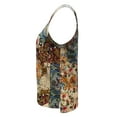 thumbnail image 4 of Vivianyo HD Women's Sleeveless Tank Top Fashion Women's Casual Print Round Neck Fold Sleeveless T-shirt Top Blouse, 4 of 6