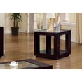 thumbnail image 2 of Accent Table, Side, End, Nightstand, Lamp, Living Room, Bedroom, Clear Tempered Glass, Brown Veneer, Transitional, 2 of 2