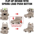 thumbnail image 2 of RIVONO Flip Up Sights Polymer Front and Rear Sight Set Fiber Optic Sights for Picatinny, 2 of 11