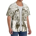 thumbnail image 2 of Naloa Horses Grazing On Meadow Men's Loose Fit Cuban Collar Short-Sleeve Shirt, Hawaiian Shirts, Mens Shirts Casual for Everyday Wear Outings-Medium, 2 of 5