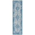 thumbnail image 3 of SAFAVIEH Courtyard Kebo Traditional Indoor/Outdoor Runner, 2'3" x 8', Blue/Grey, 3 of 8