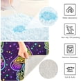thumbnail image 4 of Dreamtimes Bath Mats Toiletry Mat Neon Evil Mushroom Print, Luxury U-Shaped Toilet Rug, Soft Contour Mat for Bathroom Floor, Non-Slip Absorbent Bath Carpet, Dry Quickly, Machine Washable, 17.3"x13.4", 4 of 4