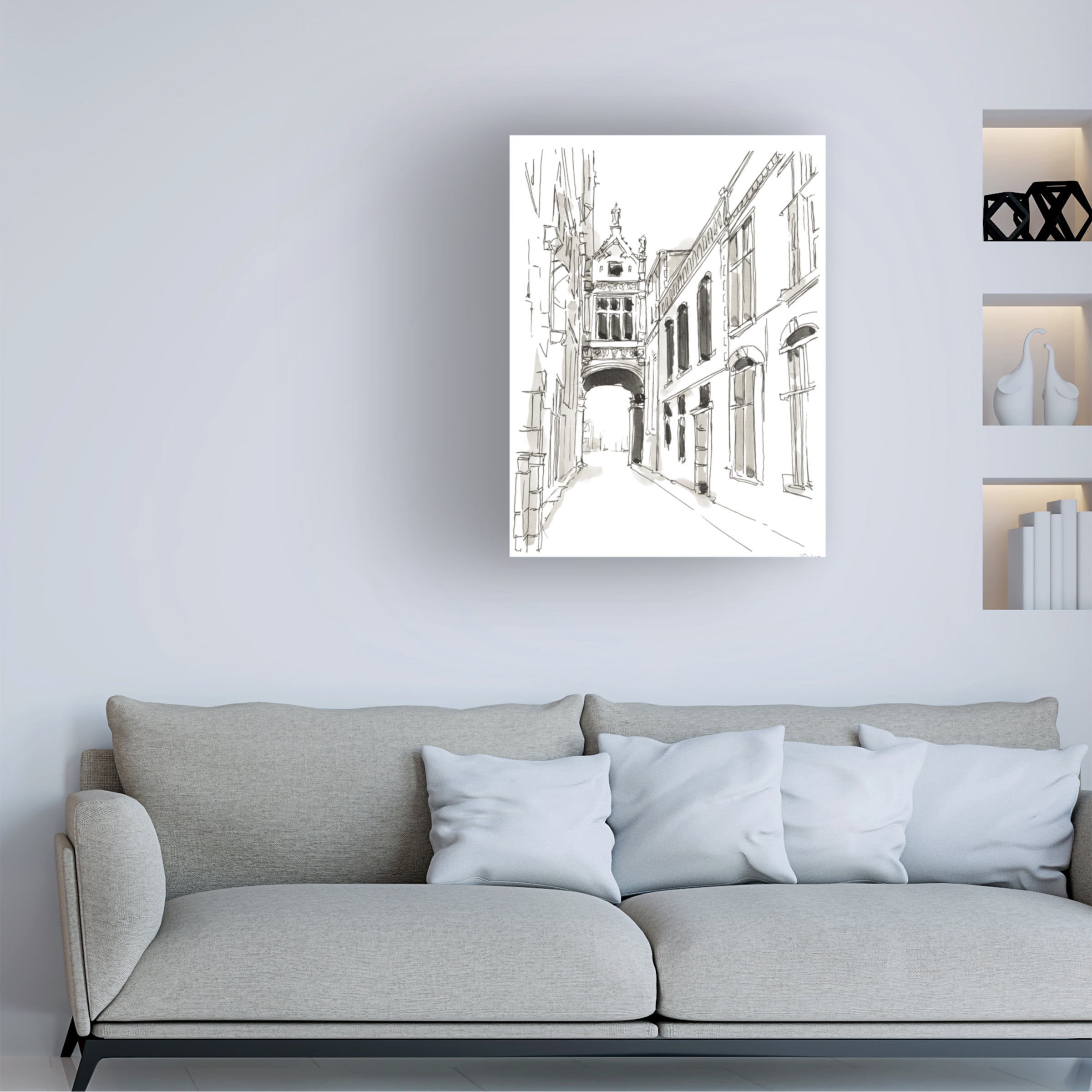 Ethan Harper 'Pen And Ink Travel Studies III' Canvas Art