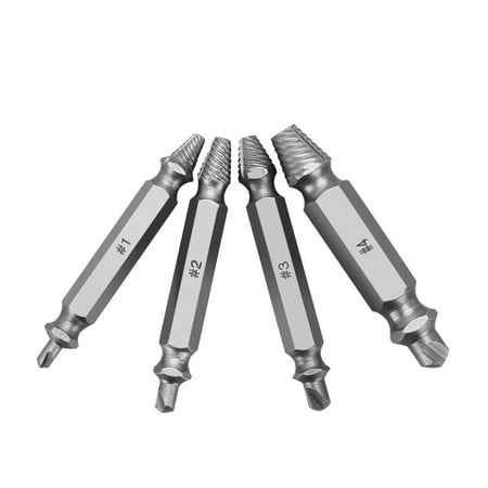 Speed Out Screw Extractor Drill Bits, 4 PCS Tool Set Broken Damaged Bolt (Best Drill Bit For Drilling Out Broken Bolts)