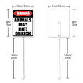 thumbnail image 2 of Kurmntregon Animals May Bite Or Kick Sign With Stake Animal Pets Yard Sign Caution Warning Security Sign 6x4.6inch Zoo Metal Outdoor Lawn Decor Farm Aluminium Decorations Stake Kit, 2 of 7