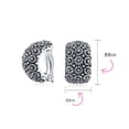 thumbnail image 4 of Bling Jewelry Womens Sunflower Wide Half Hoop Clip-On Earrings Non-Pierced Silver Plated, 4 of 5