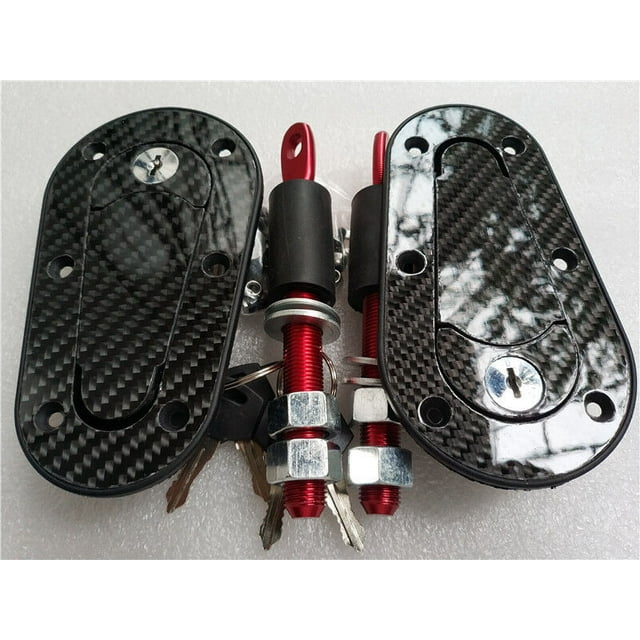 Racing Car Carbon Fiber / Normal Hood Pin Flush Mount latch Lock With