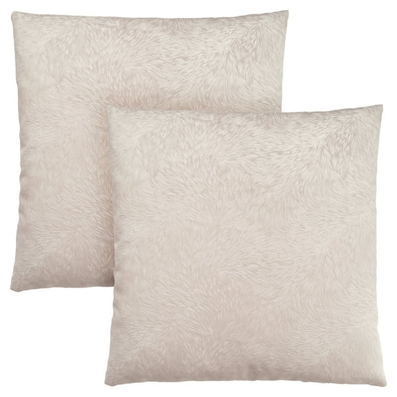 Monarch Specialties Pillows, Set Of 2, Accent, Sofa, Couch, Bedroom, Beige Hypoallergenic Polyester
