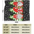 thumbnail image 4 of Newhomestyle Christmas Gnomes Throw Blanket Cedar Snowflake Christmas Blanket Bedding Quilt Flannel Plush Super Soft Bed Throw All Season Blanket for Couch Sofa, 4 of 6
