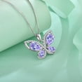 thumbnail image 4 of Blaniy Women Butterfly Necklace 925 Sterling Silver June Birthstone Pendant Created Gemstone Jewelry Gifts for Women, 4 of 5