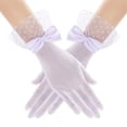 thumbnail image 2 of Women Mesh Gloves Wedding Tea Party Elegant Short Novelty Bridal Gloves for Wedding Opera Party, 2 of 5