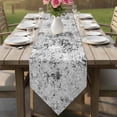 thumbnail image 6 of Grey Black Boho Table Runner Linen Burlap Table Runner 48 Inches Long Retro Ethnic Tribe Abstract Art Dresser Scarves for Kitchen Island Coffee Dining Room Party Wedding Holiday Decoration 13"x48", 6 of 8