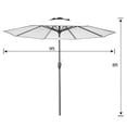 thumbnail image 5 of PolyTEAK Outdoor Patio Umbrella, Fade Resistant Outdoor Umbrella with Easy Open Crank and Push Button Tilt Mechanism, (9FT, Navy Beige), 5 of 7