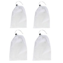 Pool Vacuum Cleaner Filter Bags Fine Mesh with Locking Cord Pool Skimmer Net Bags Pool Leaf Net Replacement Mesh Bag for Leaf Vacuum Pool Cleaners Pools Aquariums Ponds (4PC)