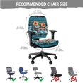 thumbnail image 5 of FKELYI 4 Pcs Office Chair Covers Set American Tribal Hibiscus Floral Turtle Print Computer Chair Slipcovers with Arm Rest Covers for Swivel Chair Armchair Home Decor, Washable, 5 of 7