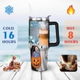 thumbnail image 4 of Halloween Ghost Stainless Steel Tumbler Happy Halloween Pumpkin Insulated Coffee Mug with Straw,Thermal with Lids for Hot and Cold Drinks for Fathers Husband Mothers 40 oz Boo Cup, 4 of 7