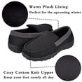 thumbnail image 4 of NCCB Slippers for Men Men's Moccasin Slipper House Shoes with Indoor Outdoor BlackGrey Size 11, 4 of 6