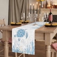 thumbnail image 2 of Coastal Trutle Table Runner, Nautical Summer Beach Ocean Coral Washable Cotton Linen Table Runners 60 Inches Long, Dresser Scarf Runner for Coffee/TV Stands/Kitchen/Cabinets 13''x60'', 2 of 9
