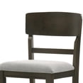 thumbnail image 4 of Benjara Kimberly 24" Counter Height Chair Set of 2- Black Wood- Gray Fabric, 4 of 6