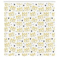 thumbnail image 3 of Ambesonne Crown Shower Curtain, Triangles Dots and Zigzags, 69"Wx70"L, Dark Blue Grey Mustard, 3 of 5