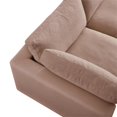 thumbnail image 3 of Kaelynn Sofa Pink Linen Upholstered 4 Seat and Ottoman, 3 of 8