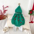 thumbnail image 2 of XFHLMJFF Christmas Tree Romper for Baby Corduroy Classic Colored Sleeveless Coveralls Girls Boys Romper Onesie Size 12-18 Months, 2 of 4