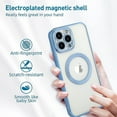 thumbnail image 4 of Phone Case for Apple iPhone 17 AIR Clear Hybrid Case with Plating Chrome Frame, Camera Protection, MagSafe Compatible Cover Fit for Apple iPhone 17 Air (6.6") (Blue), 4 of 6