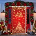 thumbnail image 6 of Ckraxd Christmas Front Door Cover, Christmas Door Decoration & Holiday Entryway Banner – 70.8x35.4in Polyester Indoor/Outdoor Merry Christmas Party Supplies, 6 of 6