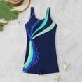 thumbnail image 6 of Erwazi Womens Printed One Piece Swimsuit Tummy Control Boyshort Athletic Modest Beach Bathing Suits, 6 of 7