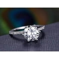 thumbnail image 2 of 1.50 Carat Round Cut Moissanite Diamond Engagement Ring with 18k Gold Plating, 2 of 4