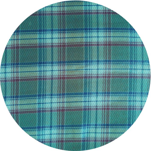 Ahgly Tapis Rond Lavable en Machine Intérieur Transitionnel Turquoise Foncé Vert, 3 Pieds Rond
