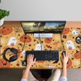 thumbnail image 4 of Long Mouse Pads for Desk,Cute Halloween Icons Pattern Desk Mats on Top Of Desks, Desk Mouse Pad Extra Large with 3mm Non-Slip Base and Stitched Edge for Gaming,Office,Work,Home 47.3"x23.6", 4 of 6