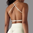 thumbnail image 5 of Women Bras Yoga Wear Bra Breathable Drying Body Shaping Back Fitness Blazer Wireless Bras for Women White L, 5 of 8