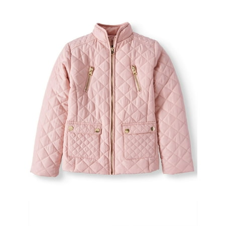 - BHIP Quilted Zip Front Jackets with Snap Pockets (Big Girls)