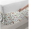 thumbnail image 2 of Floral Bed Skirt, Hand Drawn Different Kind of Flowers Illustration Colorful Blossoms Botanical Art, Elastic Bedskirt Dust Ruffle Wrap Around for Bedding Decor, 4 Sizes, Multicolor, by Ambesonne, 2 of 2