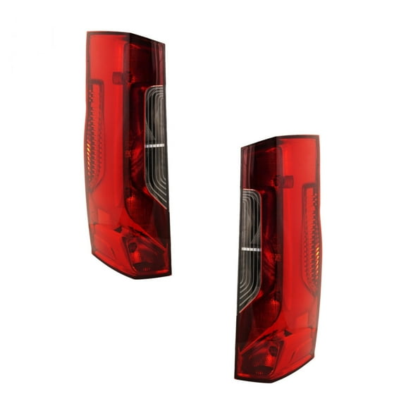 For Mercedes-Benz Sprinter 3500XD 2019 2020 2021 2022 Tail Light Driver and Passenger Side | Pair | Clear & Red Lens | Replacement For MB2800161, MB2801161 | 9108200200, 9108200300